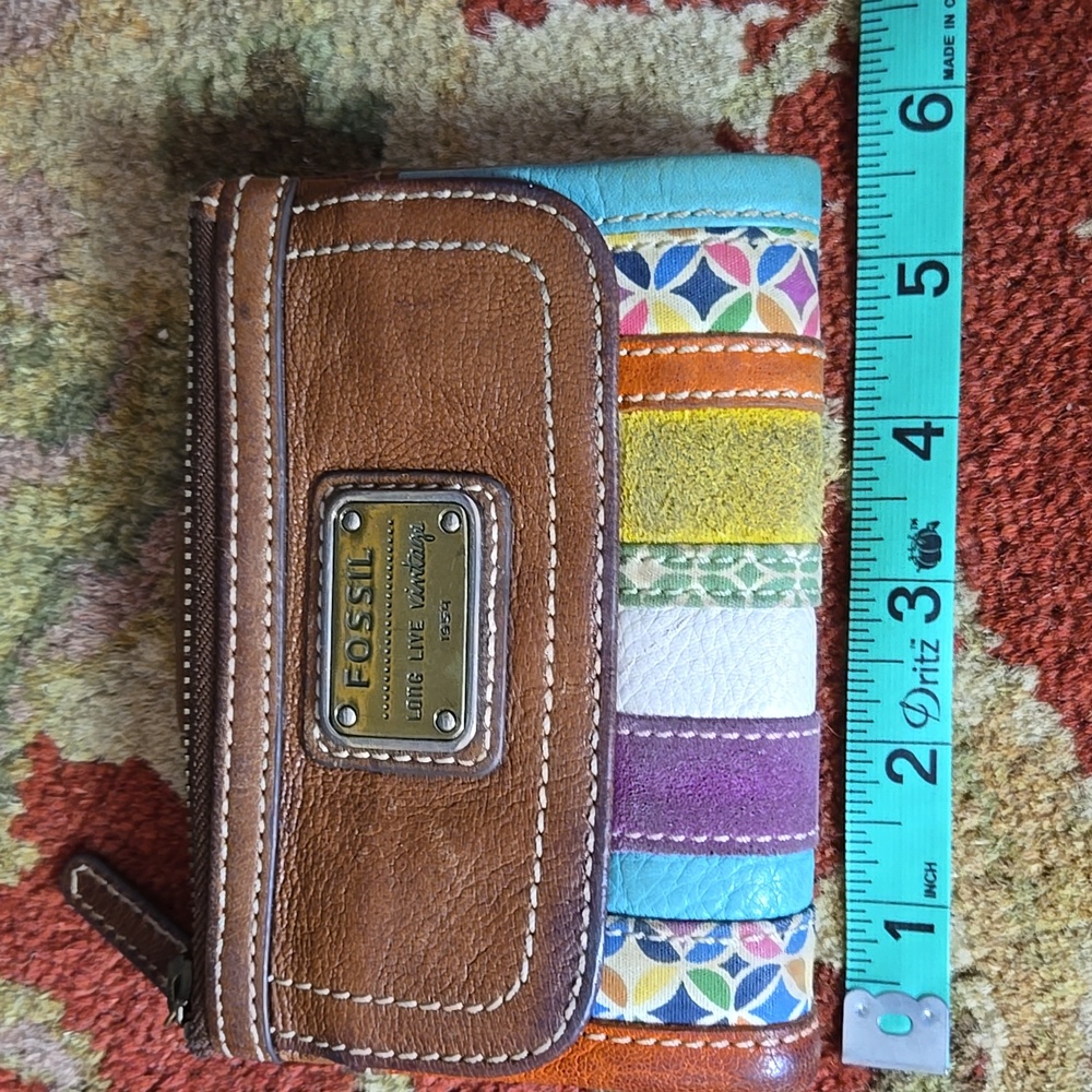 Fossil Emory Patchwork Leather Wallet - image 7